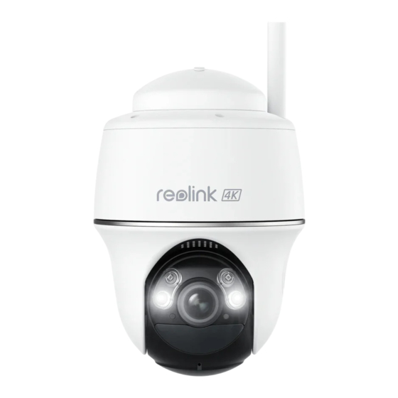 Reolink Argus PT Ultra Manuel De L'utilisateur