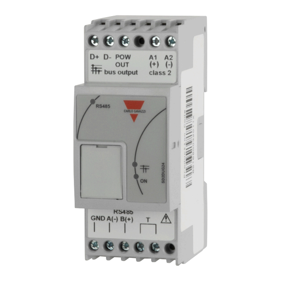 CARLO GAVAZZI Dupline SD2DUG24 Installation Rapide