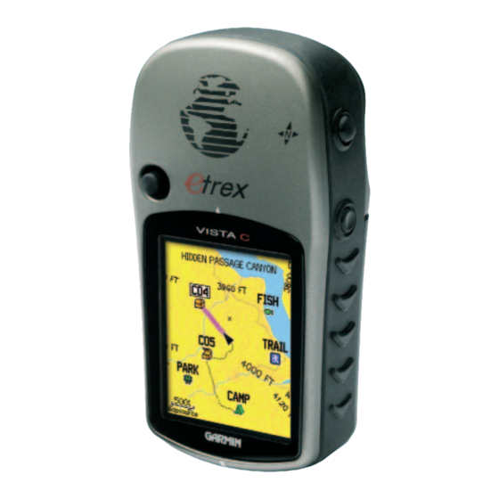 Garmin eTrex Vista C Manuel Utilisateur