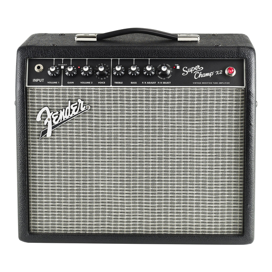 Fender Super Champ X2 COMBO Manuels