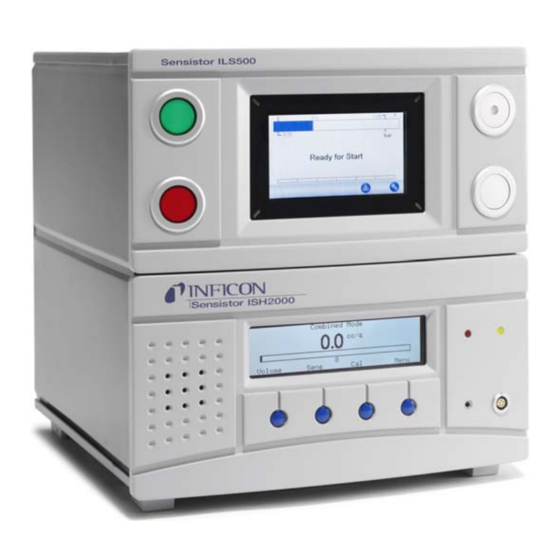 Inficon Sensistor ILS500 Mode D'emploi