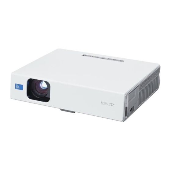 Sony VPL-CX76 Mode D'emploi