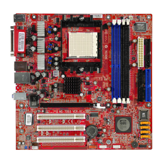 MSI M-ATX MS-7093 Mode D'emploi