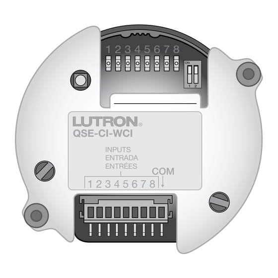 Lutron QSE-CI-WCI Guide Rapide