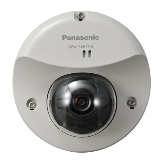 Panasonic WV-SW158 Manuel D'utilisation