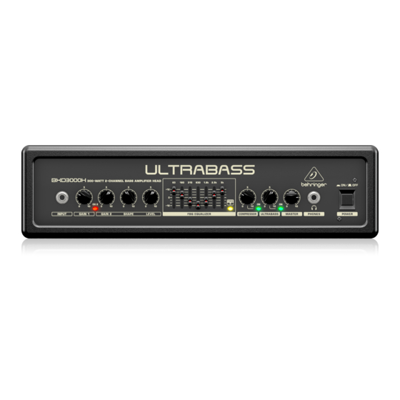 Behringer ULTRABASS BXD3000H Mode D'emploi