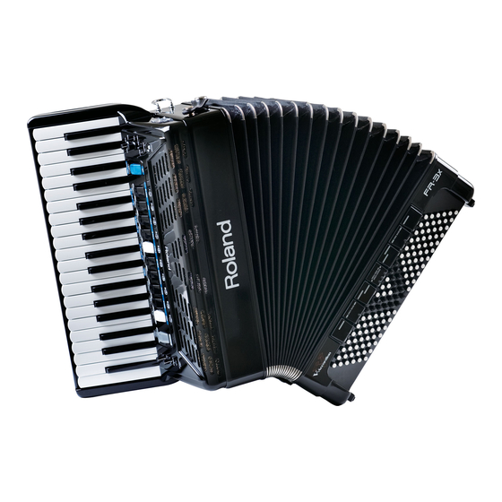 Roland V-Accordion FR-3X Mode D'emploi