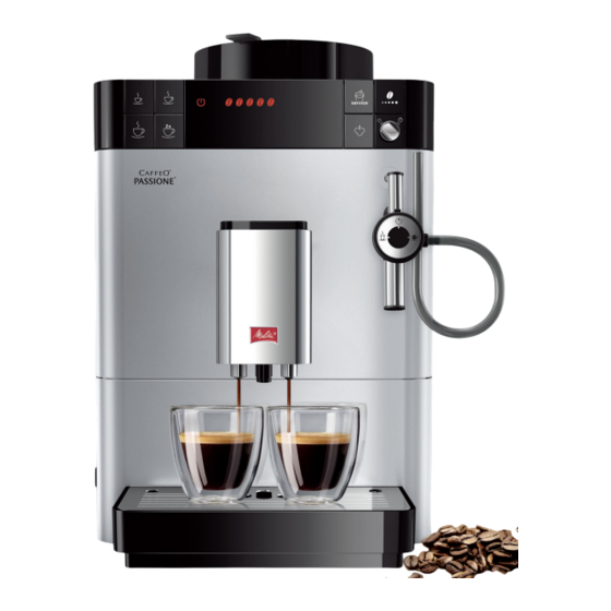 Melitta Caffeo Passione F540-100 Mode D'emploi
