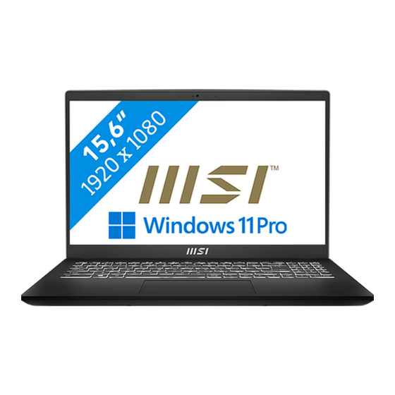 MSI Modern 15 B13M-270BE Mode D'emploi