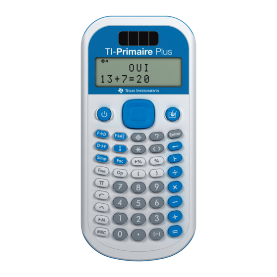 Texas Instruments TI-Primaire Plus Manuels