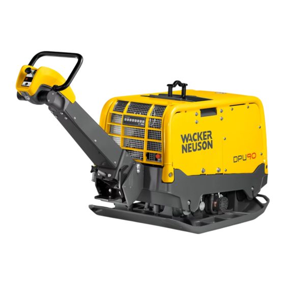 Wacker Neuson DPU 80 Manuel De Configuration