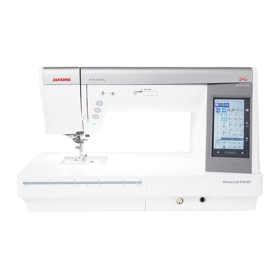 Janome Memory Craft 9450QCP Mode D'emploi