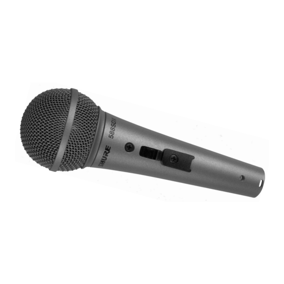 Shure 588SDX Mode D'emploi