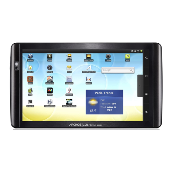 Archos 101 Manuel D'utilisation