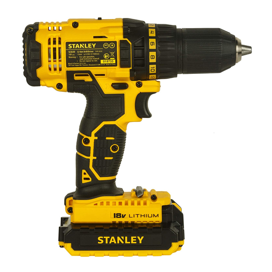 Stanley SCD20 Mode D'emploi