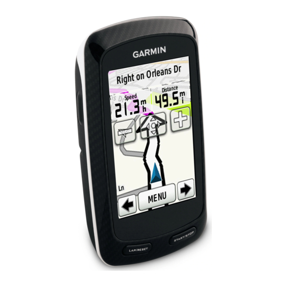 Garmin EDGE 800 Manuel De Demarrage Rapide