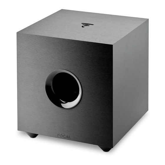 Focal CUB EVO Manuel D'utilisation