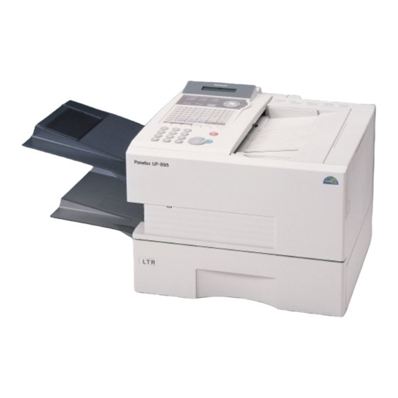 Panasonic Panafax UF-885 Manuel D'utilisation