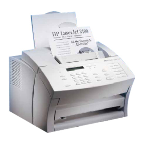 HP LaserJet 3100 Guide De L'utilisateur