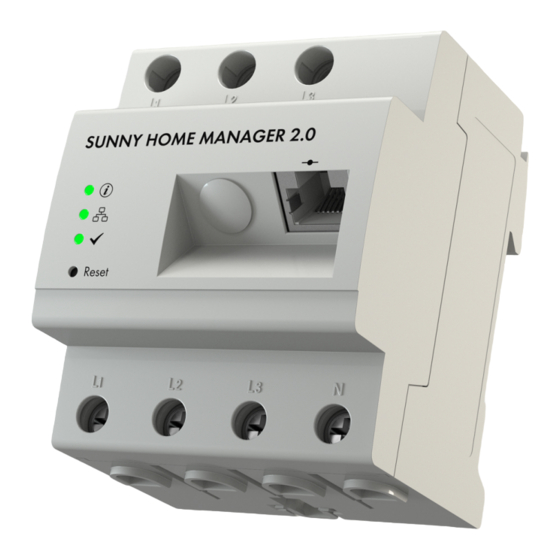 SMA SUNNY HOME MANAGER 2.0 Instructions D'emploi