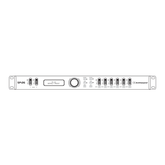 audiophony SP-26 Guide De L'utilisateur