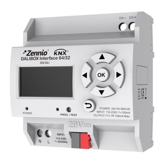 Zennio DALIBOX Interface 64/32 Manuel D'utilisation