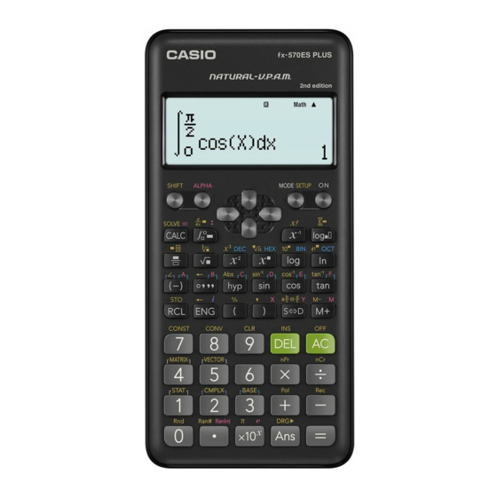 Casio fx-570ES Plus Mode D'emploi