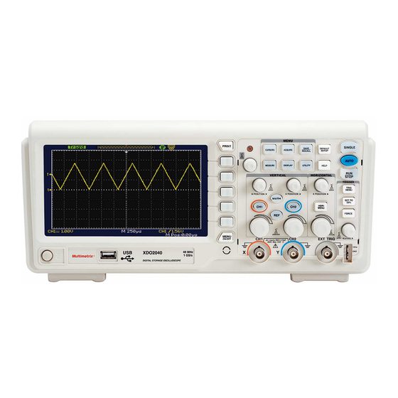 Multimetrix XDO2025 Notice De Fonctionnement