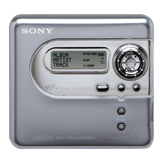 Sony MZ-NH600 Mode D'emploi