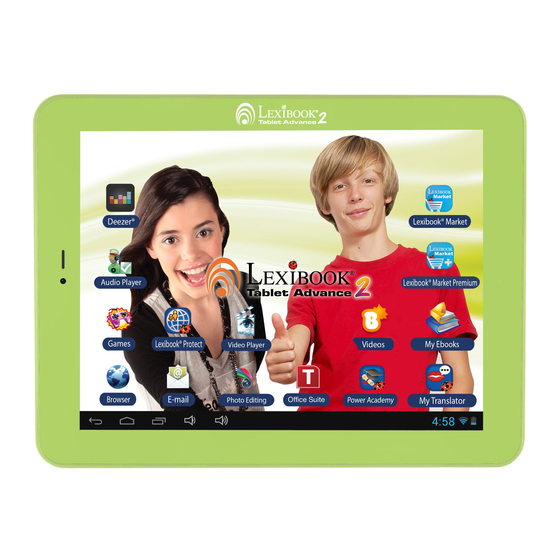 LEXIBOOK Tablet Advance 2 Mode D'emploi