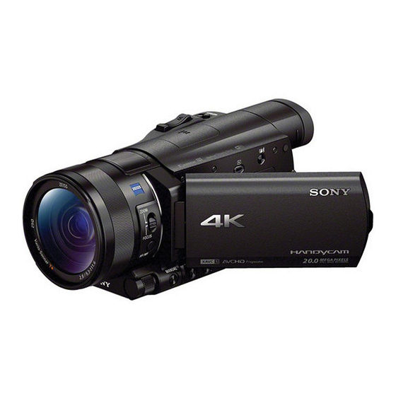 Sony Handycam FDR-AX100 Mode D'emploi