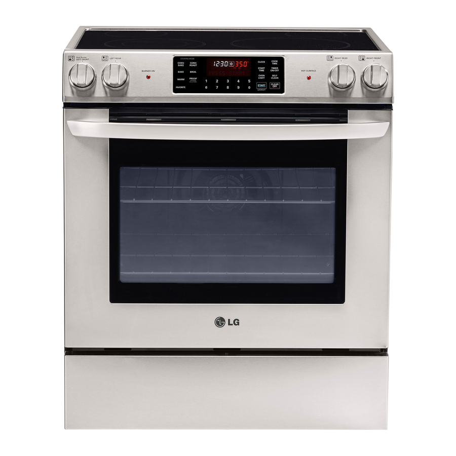 LG LSE3090ST Manuel D'utilisation