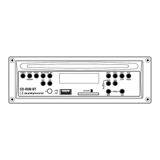 Audiophony PA CD-RUN BT Guide De L'utilisateur