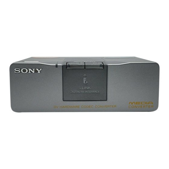 Sony DVMC-DA2 Mode D'emploi