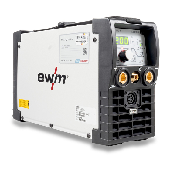 EWM Picotig 200 MV puls TG Manuel D'utilisation