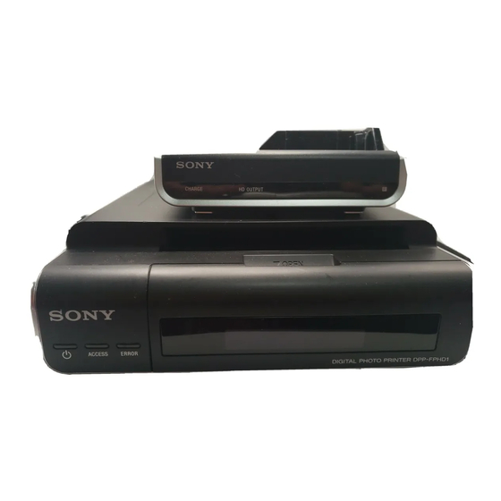 Sony DPP-FPHD1 Mode D'emploi