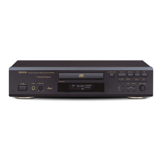 Denon DCD-485 Mode D'emploi