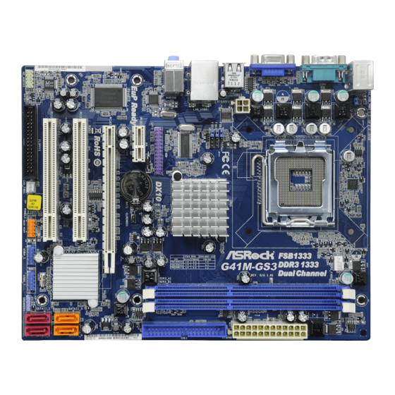 ASROCK G41M-GS3 Mode D'emploi