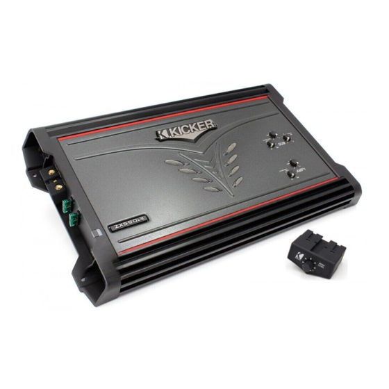 Kicker ZX.3 Serie Manuel D'utilisation