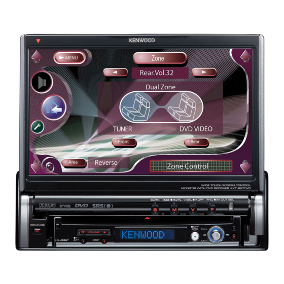 Kenwood KVT-827DVD Manuel D'installation