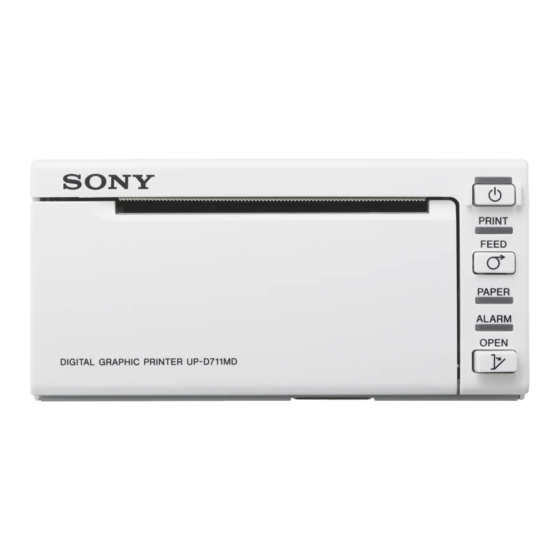 Sony UP-D711MD Instructions D'utilisation