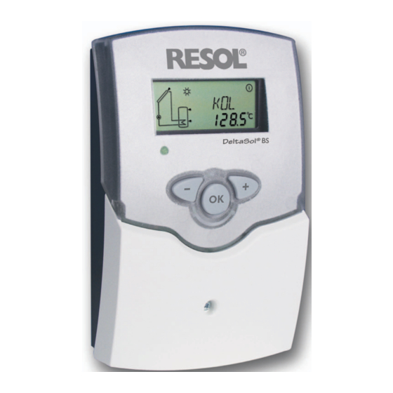 Resol DeltaSol BS/4 Manuel