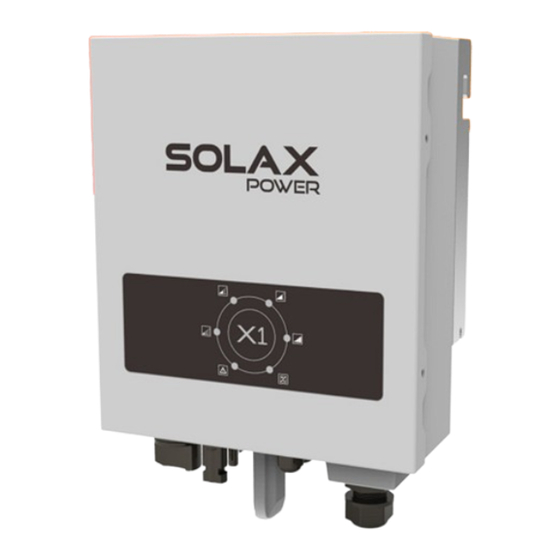 SolaX Power X1 Série Manuel D'utilisation