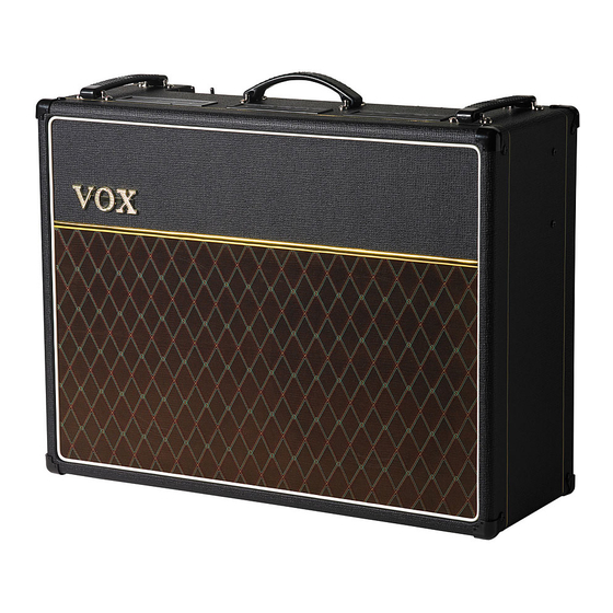 Vox AC30C2X Manuels