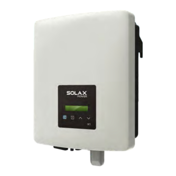 SolaX Power X1 Série Manuel D'utilisation