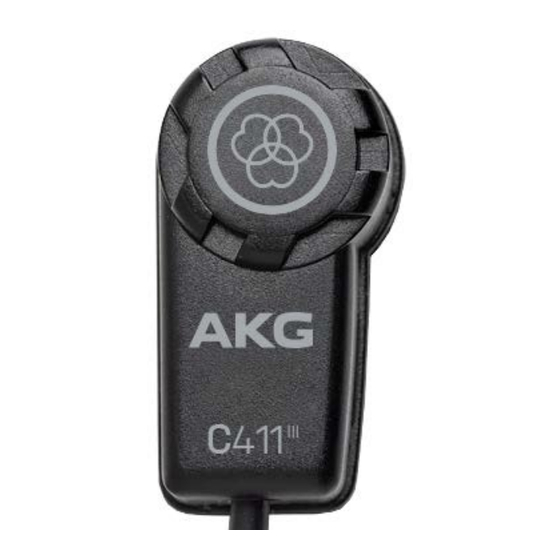 Harman AKG C411 III L Mode D'emploi