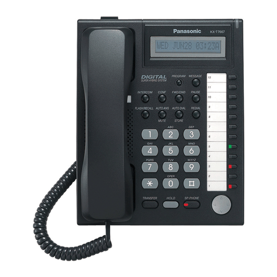 Panasonic KX-T7667 Guide D'utilisation