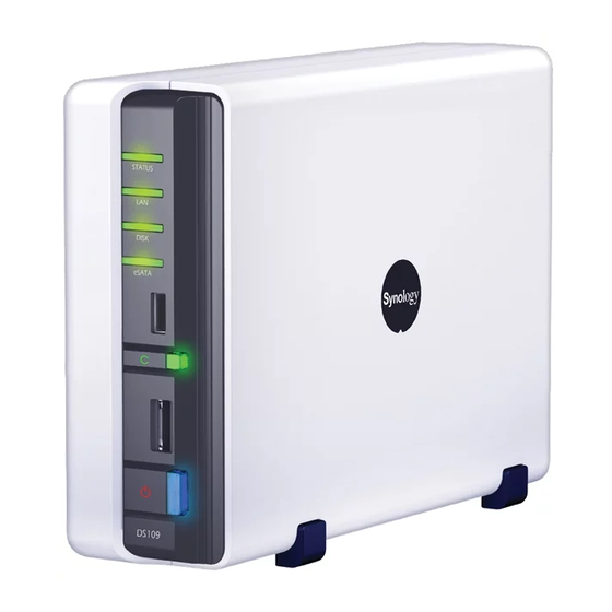 Synology Disk Station DS109j Guide D'installation Rapide