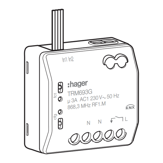 hager TRM693G Mode D'emploi