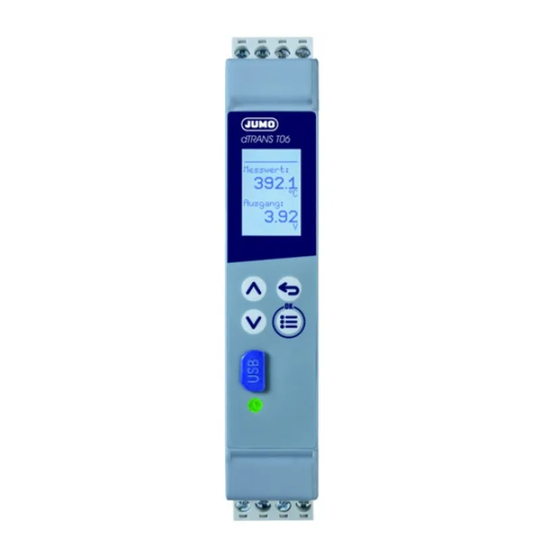 JUMO dTRANS T06 Notice De Mise En Service